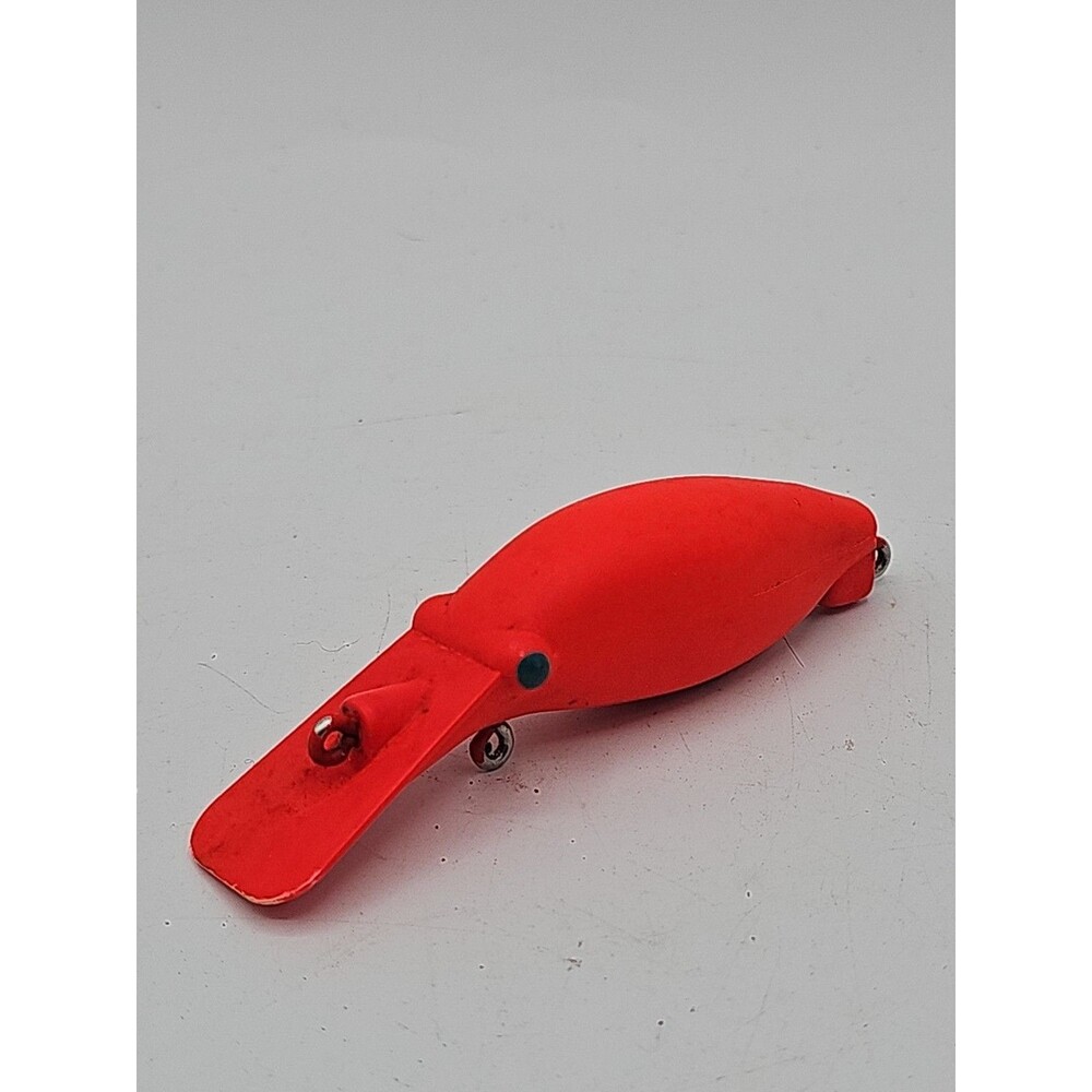 Vintage Luhr Jensen Hot Shot #25 Fluorescent Red Blue Eyes